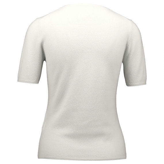 Allude Kortærmet Cashmere Strik, Cream